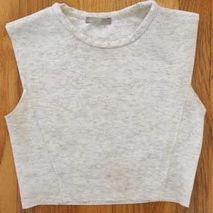 Zara heathered grey crop top size size small